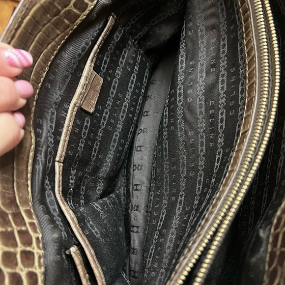 Vintage Celine Boogie Bag. Leather. Good condition. Tan. Authentic - Picture 9 of 10